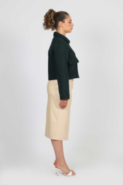 Rok midi-lengte Saly art. J067 - beige