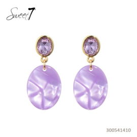 Sweet7 oorbellen art. 5414 - lila