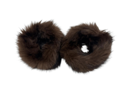 Polswarmer Wrist Cuff fake fur long art. 843-8 - donkerbruin