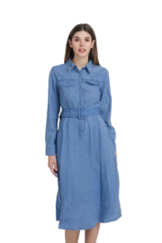 Ooka midi denimjurk art. 2989 - blauw