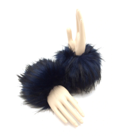 Polswarmer Wrist Cuff fake fur long art. 343 - navy