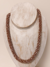Michelle (hals)ketting art. 1204 - taupe
