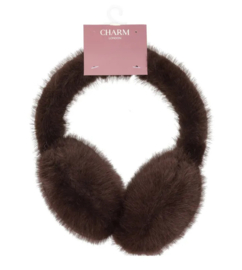 Charm fake fur oorwarmers art. 26268 - donkerbruin