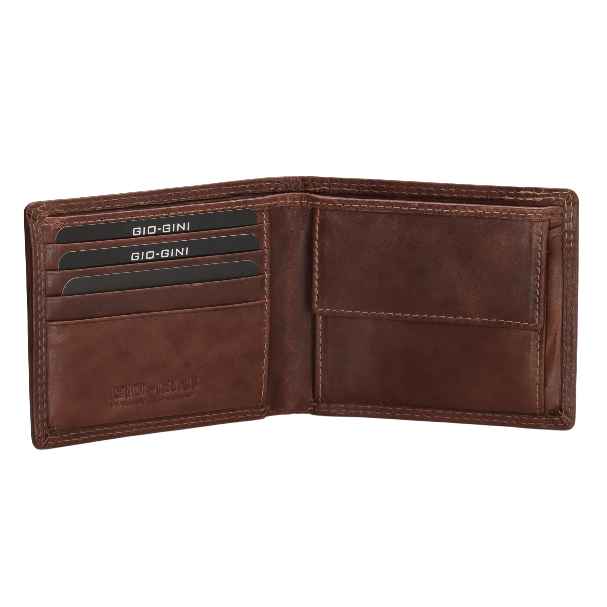 Gio Gini herenportemonnee/billfold art. 05D102 - bruin