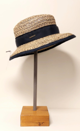 Hatland zonnehoed Loren art. 12026 - natural/donkerblauw