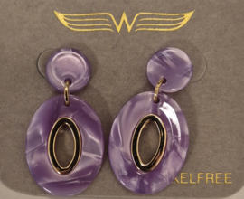 Sweet7 oorbellen art. 5448 - lila