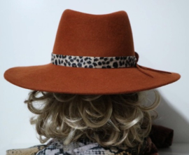 Weba Hats dameshoed wolvilt art. 9020 - paprika/cognac