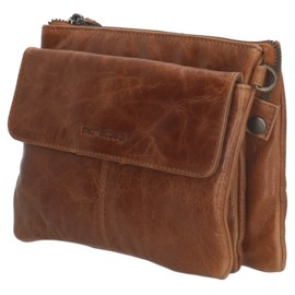 Micmacbags schoudertasje Porto art. 18054 - cognac/bruin