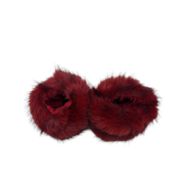 Polswarmer Wrist Cuff fake fur long art. 843-8 - rood