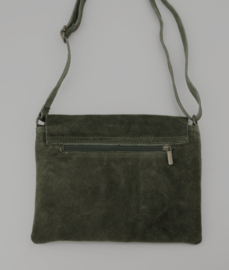 Schoudertas Maddy suède art. 7103 - groen