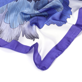 SH luxe vierkante shawl 70 x 70 art. 70107 - blauw/paars