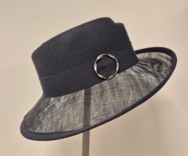 Weba Hats dameshoed Wol/Sinamay art. 0882 - zwart