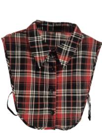 Los kraagje met puntenboordje art. 8131 - rood/zwart/groen/wit