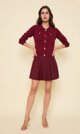 Clara fijngebreide cardigan art. 9186 - burgundy