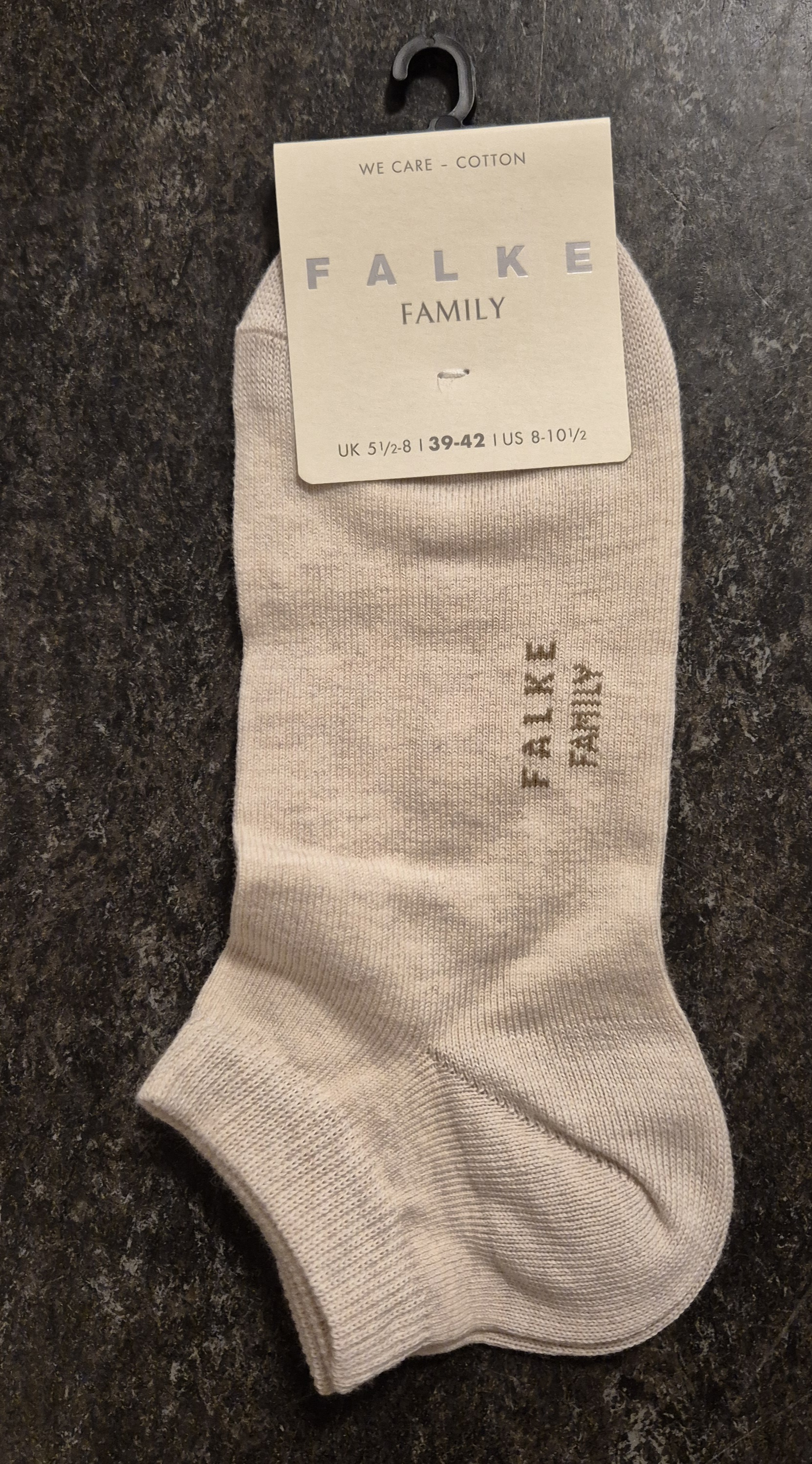 FALKE dames sneaker-/enkelsokken effen Family art. 46489 - zand gemêleerd