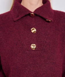 Clara gebreide trui art. P088 - burgundy