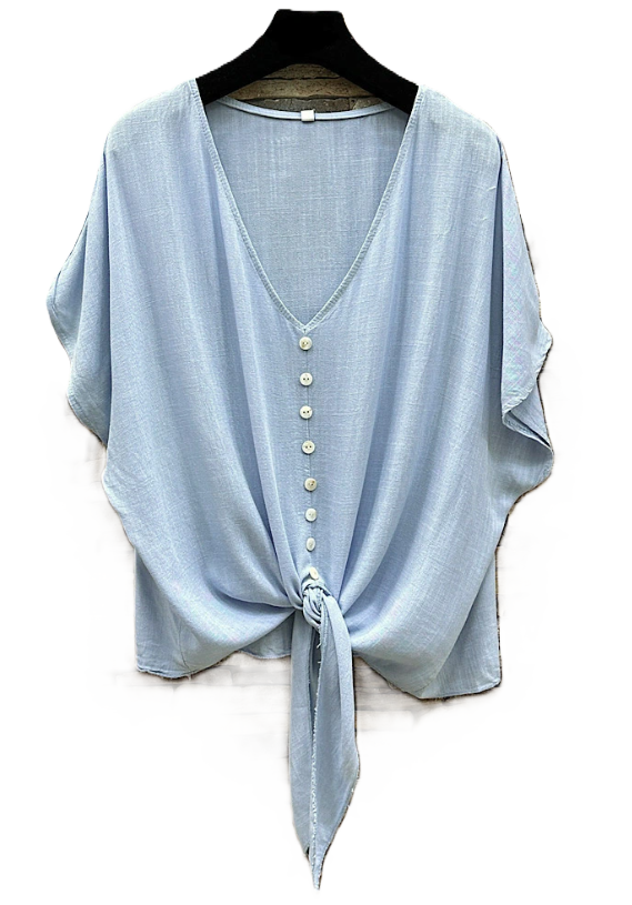 ES damesblouse Billie art. 3195 - lichtblauw