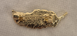 Broche art. Blaadje art. 3012 - goudkleur