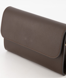 Gelegenheidstasje/clutch art. Valencia - donkerbruin