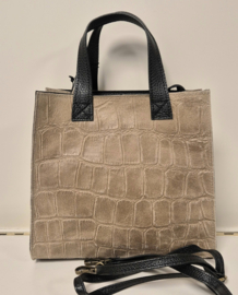 Giuliano hand- en schoudertas art. 2572 - taupe/zwart