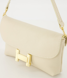Hand- en schoudertas/clutch Hilary art. D37 - ecru/beige