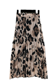 ES plissérok Lorris leopard art. 6088 - beige/zwart