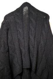 Omslagdoek met kabelmotief art. 86648037 - zwart