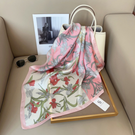 MP luxe vierkante shawl 70 x 70 art. 4063 - roze