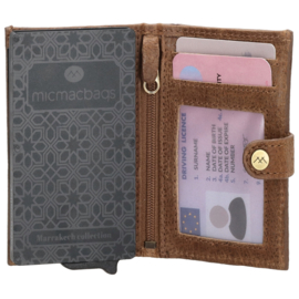 Micmacbags pasjeshouder/safety wallet Marrakech art. 20670 - cognac/bruin