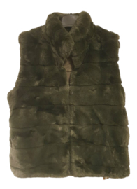 Bontgilet fake fur art. 255117 - groen