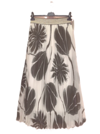 NS plissérok Leaf art. 8971 - offwhite/donkerbruin