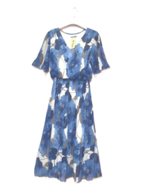NS plisséjurk Fleur art. 040 - blauw