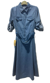 Ooka midi denimjurk art. 2989 - blauw