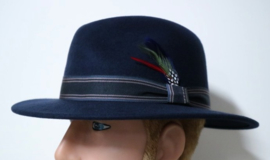 Stetson Traveller Woolfelt hoed Roanley art. 2528117 - donkerblauw