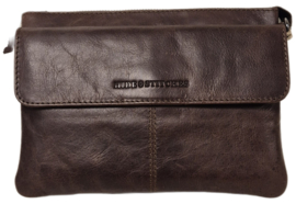 Micmacbags schoudertasje Porto art. 18054 - donkerbruin