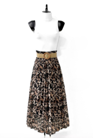 ES plissérok Lorris leopard art. 6088 - beige/zwart/bruin