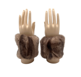 Polswarmer Wrist Cuff fake fur art. 821-4 - taupe