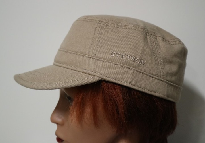 Stetson Gosper Army Urban Cap art. 7431101 khaki Beige camel cognac FRANCELLE bonneterie Online hoeden kopen