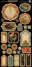 Graphic 45 - French country chipboard