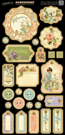 Graphic 45 - Secret garden chipboard