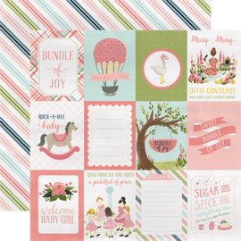 Carta Bella - Rock-a-bye baby girl journaling 3x4