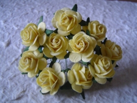 Paper roses, 20 mm. geel