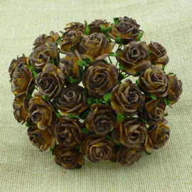 Paper roses, 15 mm. chocola