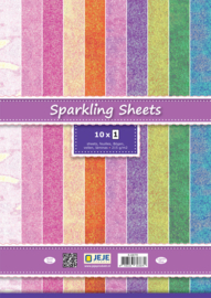 Cardstock A5 - Glitter papier set