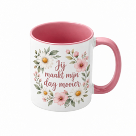 Sublimatie Mok roze binnenkant en handvat |1 stuks