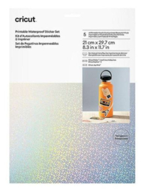 Cricut Printable Waterproof Sticker Set White Holographic A4 | 5 st