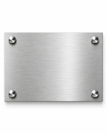 Naamplaatjes Zwart, Wit , Zilver  20 x 15 cm
