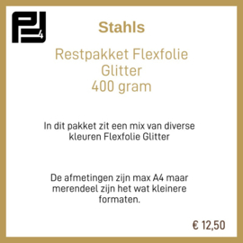 Restpakket 400 gr  Flexfolie glitter