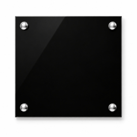 Naamplaatje Dybond (zwart, wit, rvs-look) vierkant 15 cm