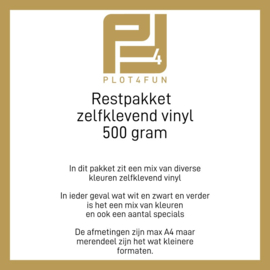 Restpakket 400 gr. Zelfklevend vinyl